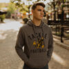 Iowa Hawkeye Vintage Tackle Football Triblend Hoodie-Grey Heather - Image 2