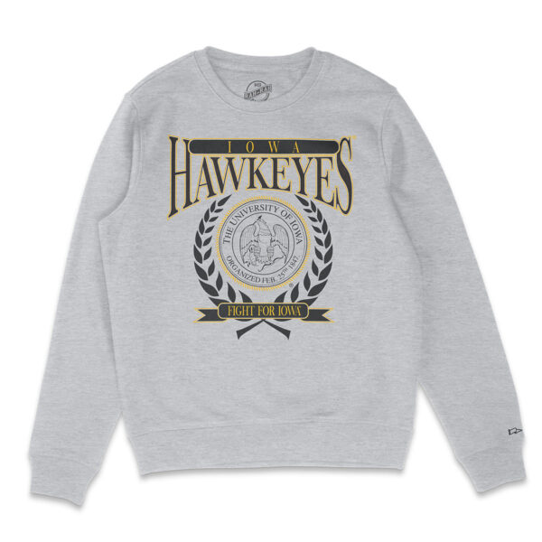 Iowa Hawkeyes Fight for Iowa Crewneck Sweatshirt-Grey