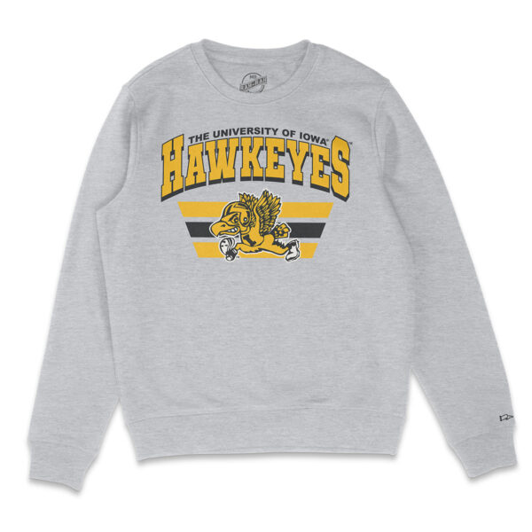 Iowa Hawkeyes Vintage Herky Crewneck Sweatshirt-Grey